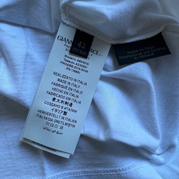 Versace Gold Foil Medusa Logo Womens T Shirt - Picture 5 of 8